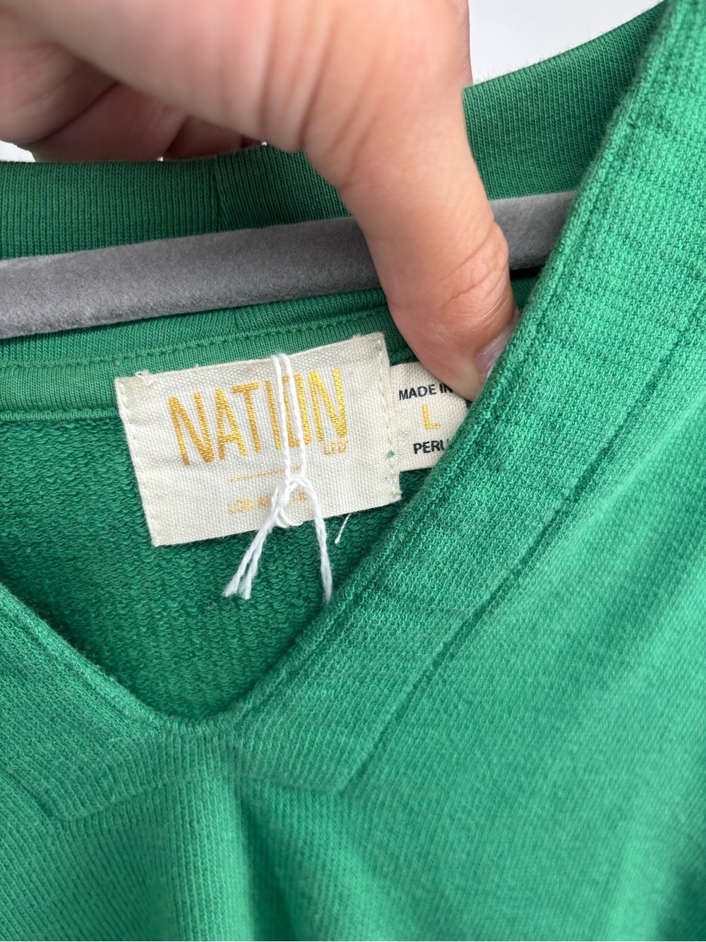 Green Women's Lounge Pants & V-Neck Top Set - Picture 2 of 5